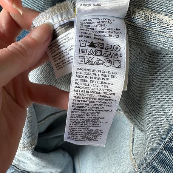 Md NWT Levi’s Tuli Denim Mini Dress Button Front Western Y2K Americana Cowgirl - Picture 6 of 11